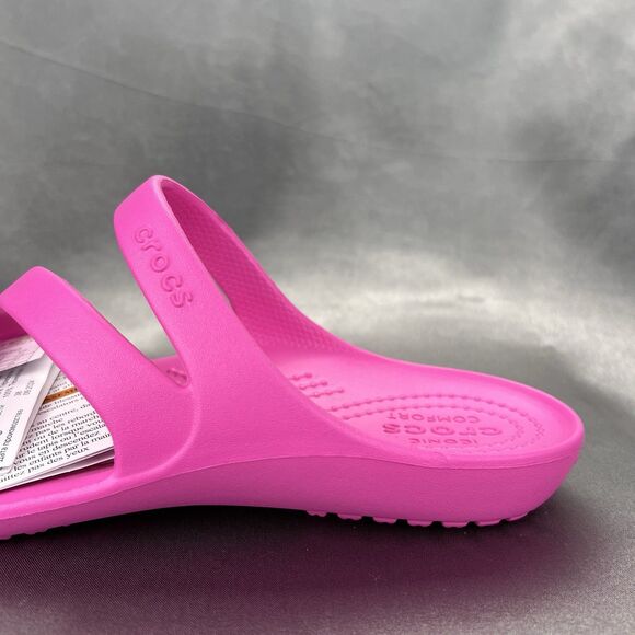 Crocs Kadee II Strappy Sandals Women's 8 Crush Pink Iconic Comfort Summer Slides - Picture 11 of 17